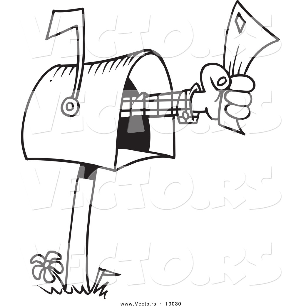 1024x1044 Vector Of A Cartoon Mailbox
