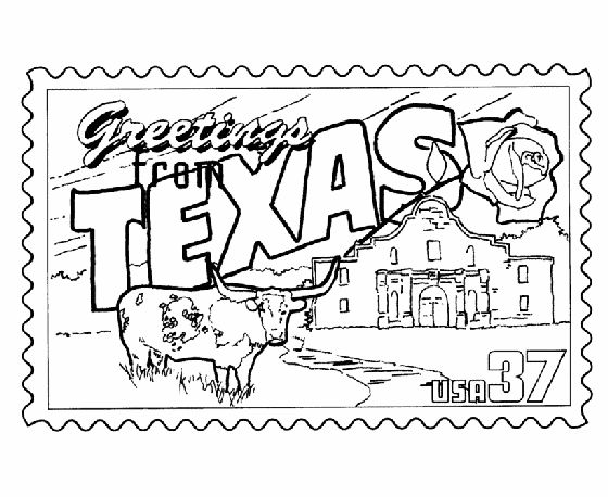 Postcard Coloring Page