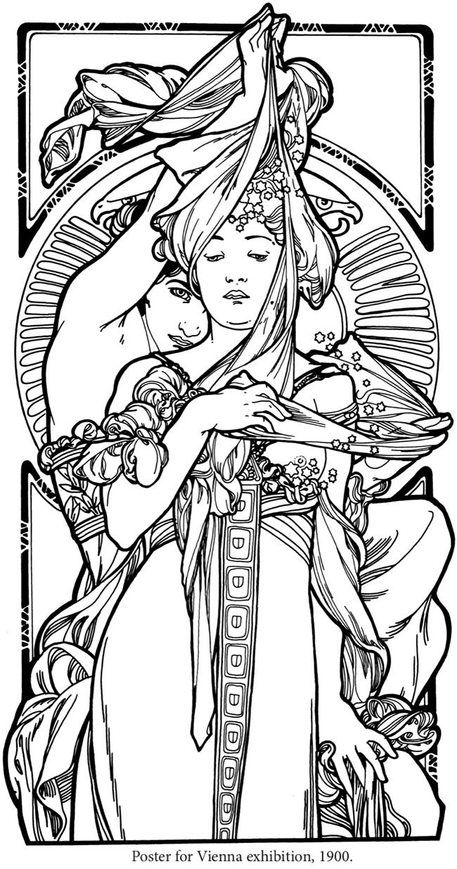 650x1235 192 Best Nouveau Coloring Pages Images