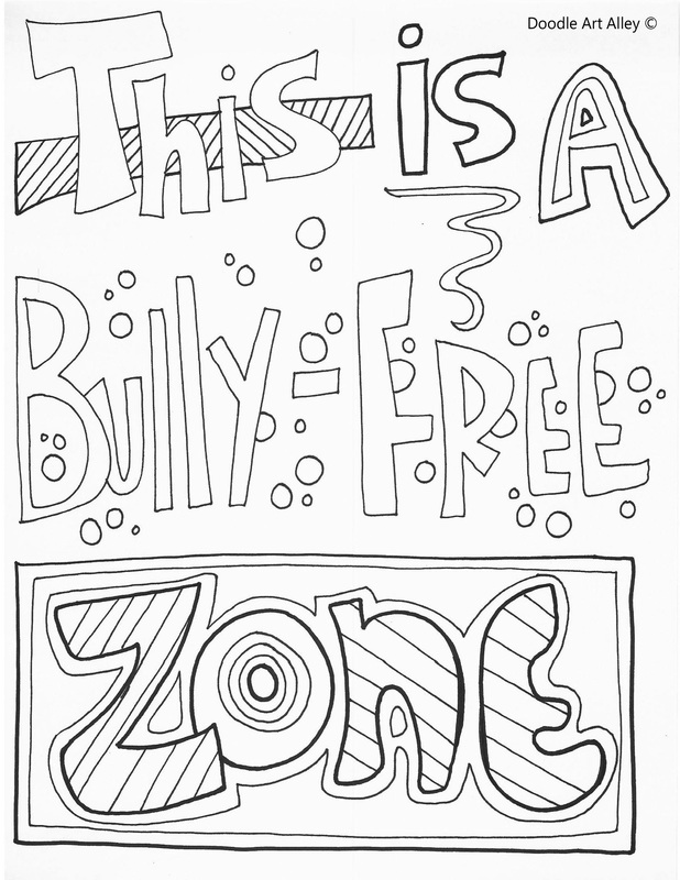 618x800 No Bullying Coloring Pages