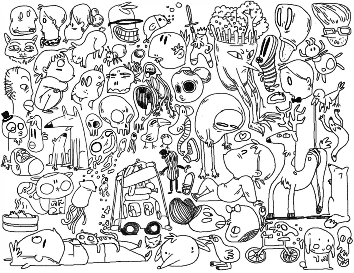 1200x927 Doodle Coloring Pages Ribsvigyapan Doodle Coloring Pages Doodle