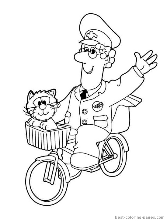 549x732 Homely Ideas Pstman Pat Colouring Pages Postman