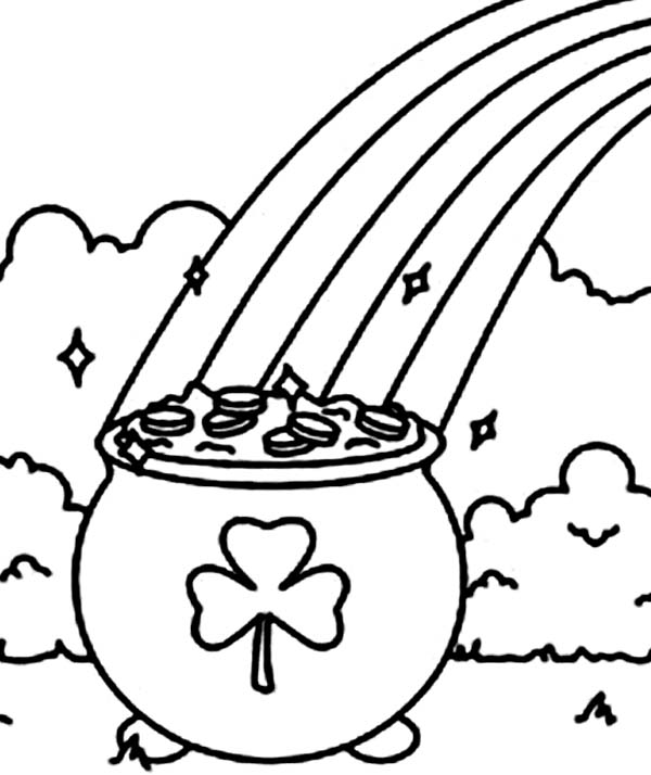 600x714 Pot O Gold Coloring Pages