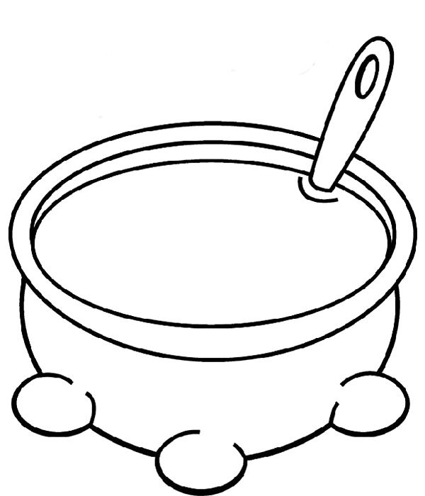 600x700 Soup Pot Coloring Page