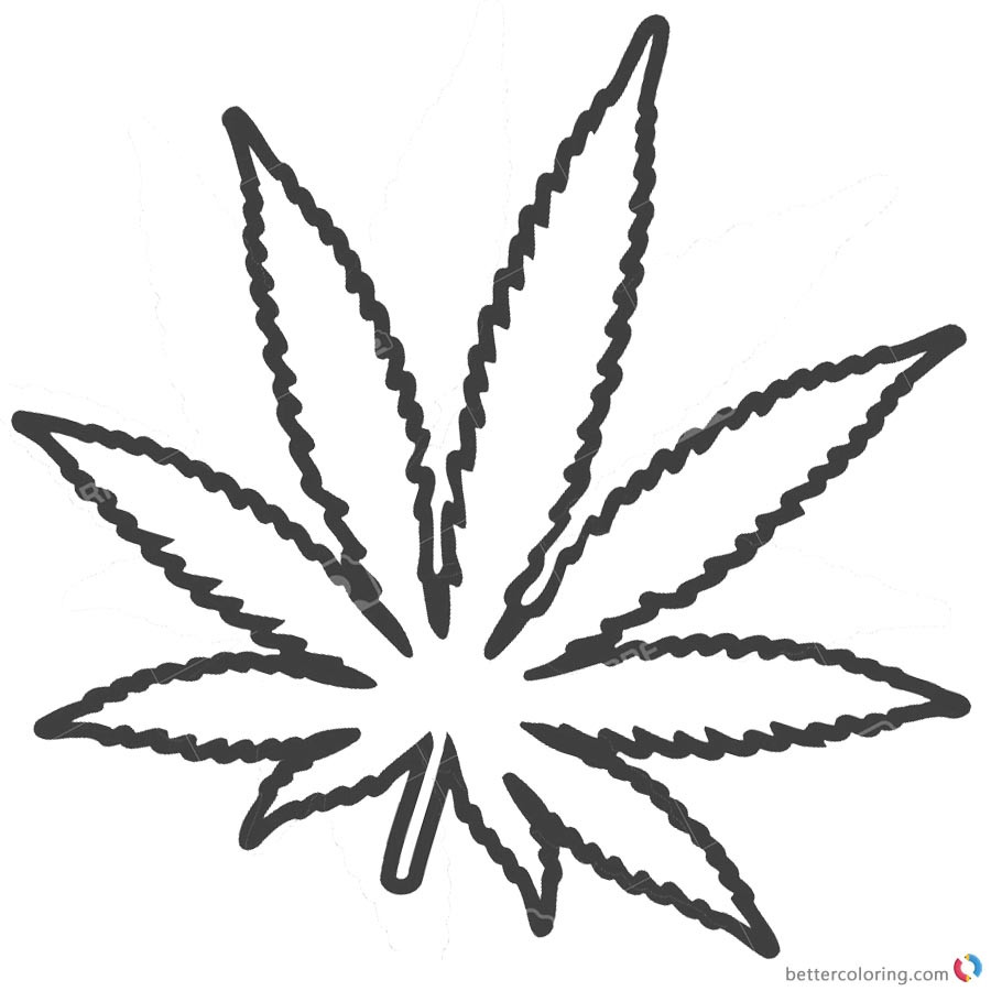 900x900 Download Pot Leaf Coloring Pages Ziho Bongs Brilliant Mosm