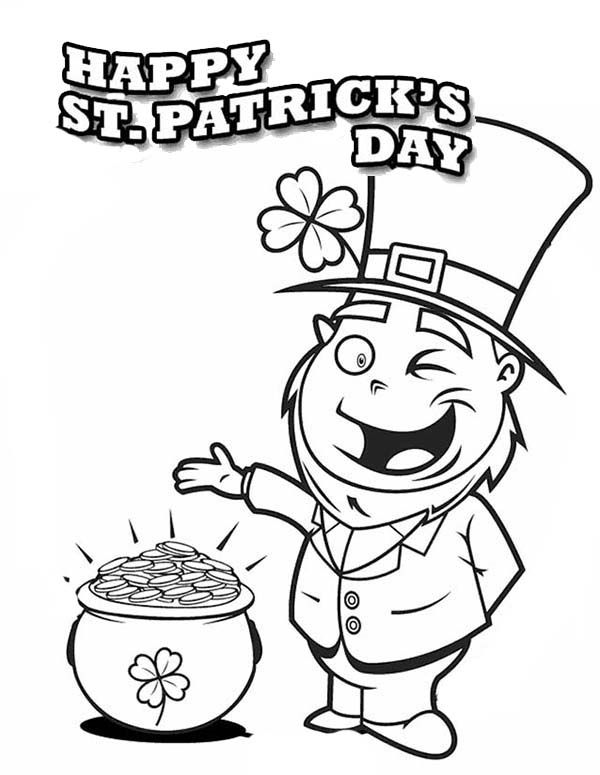 Pot Of Gold Coloring Page