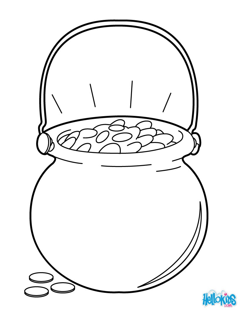 820x1060 Great Pot Of Gold Coloring Page Dragon Leprechaun With A And Mace