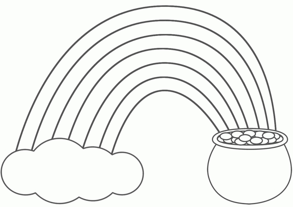 940x664 Pot Of Gold Coloring Page Elegant Rainbow Pot Gold Coloring Page