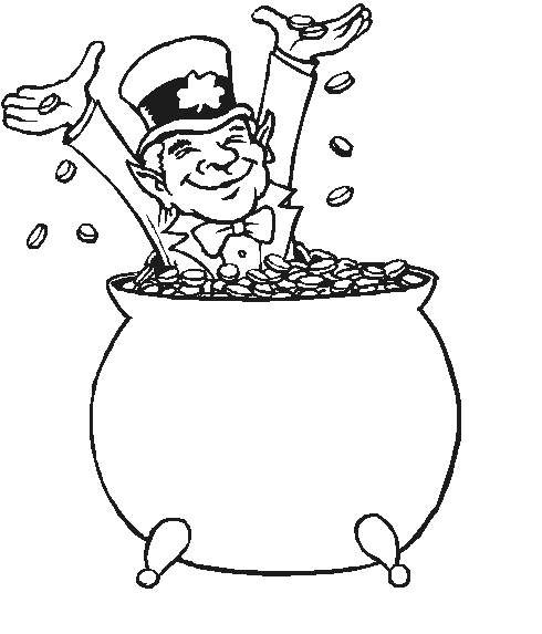 490x573 Pot Of Gold Coloring Page Amp Coloring Book