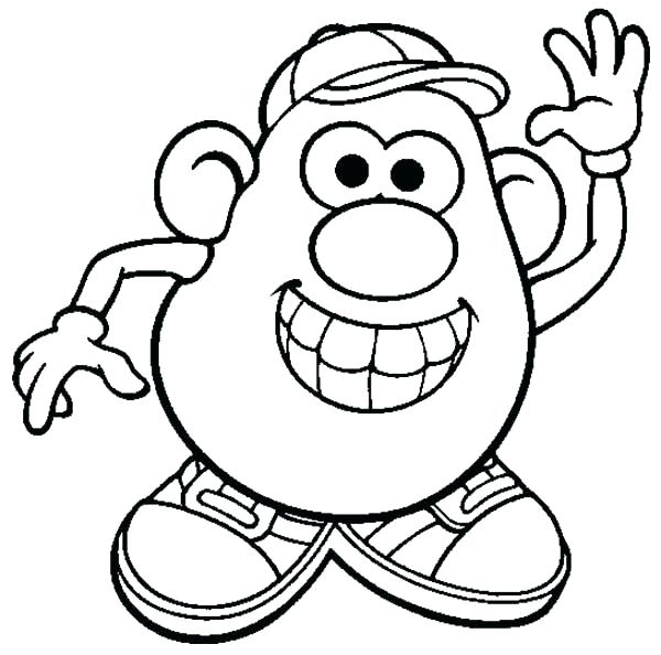600x594 Potato Coloring Pages Potato Coloring Pages Plus Potato Coloring