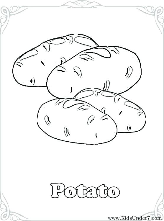 556x749 Potato Coloring Page