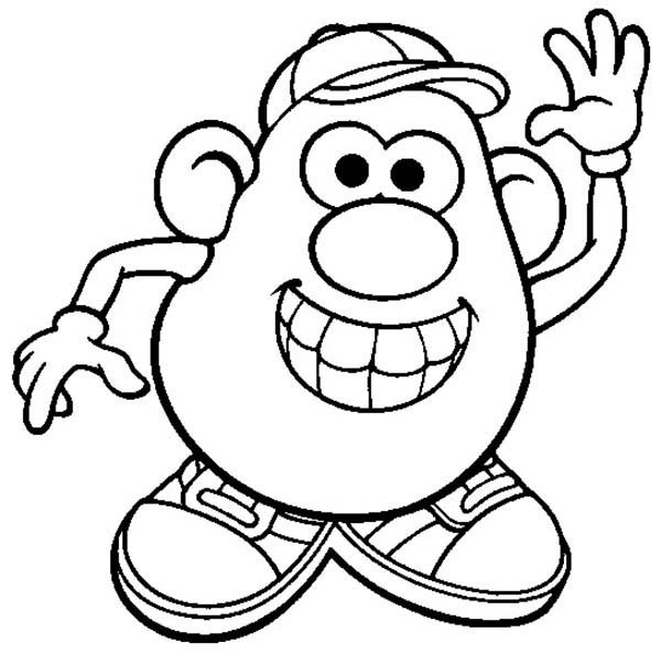 600x594 Mr Potato Head Coloring Page Best Of Mr Potato Head Coloring Page