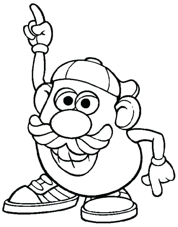 600x763 Mr Potato Head Coloring Pages Potato Head Coloring Pages Potato