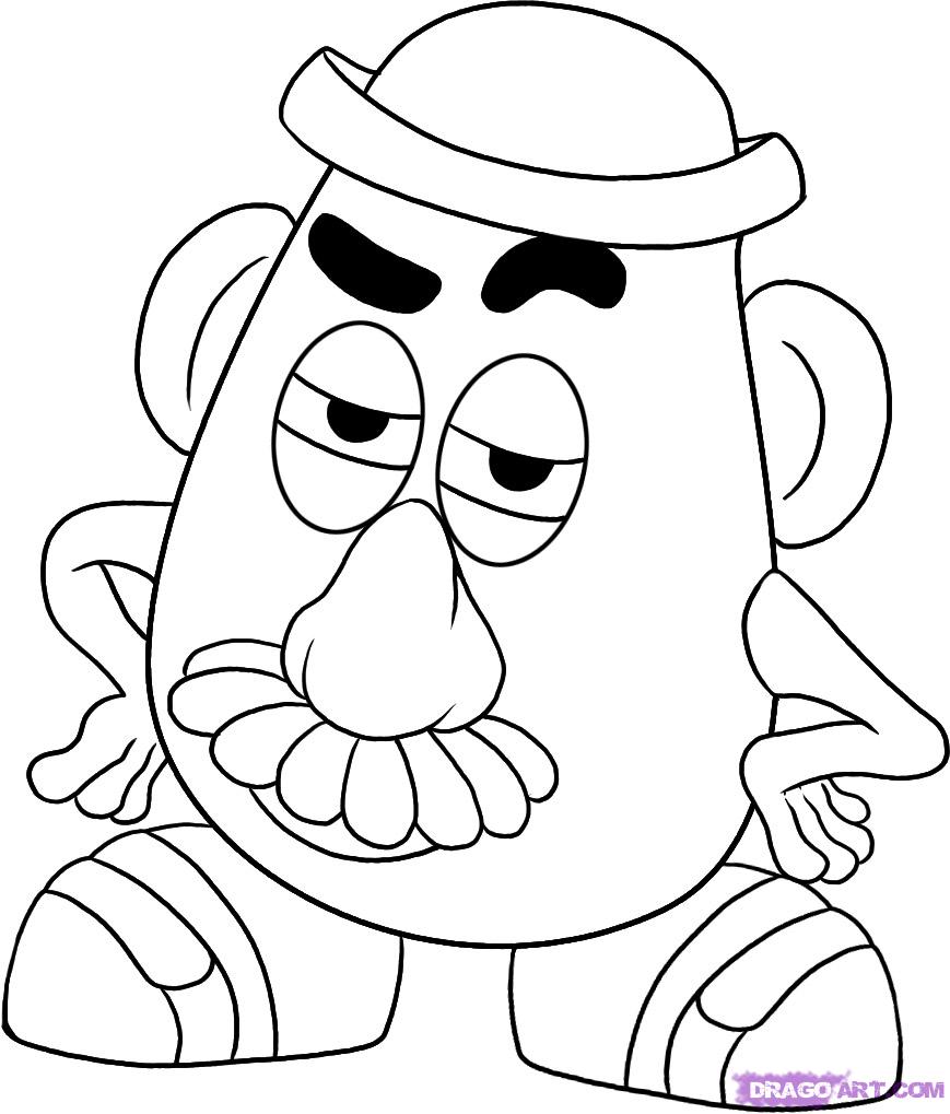 869x1019 Mr Potato Head Coloring Pages To Download And Print For Free