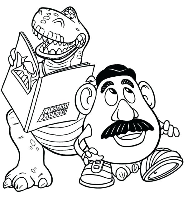 600x632 Mr Potato Head Coloring Pages