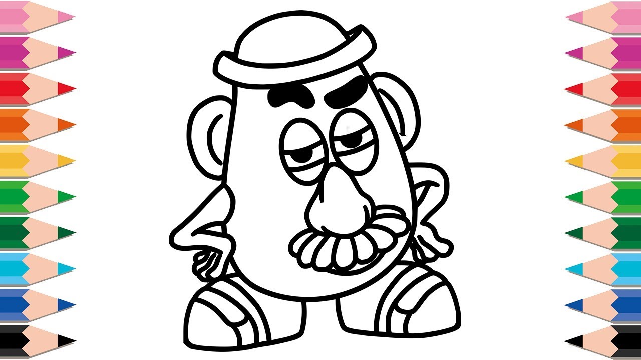 1280x720 How To Draw Toy Story Mr Potato Head Coloring Pages Drawing And