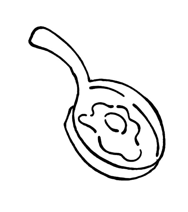 600x674 Frying Pan With Fried Egg Coloring Pages Frying Pan With Fried