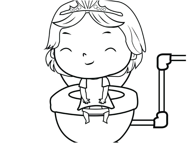 827x609 Potty Training Coloring Pages Potty Training Coloring Page Girl