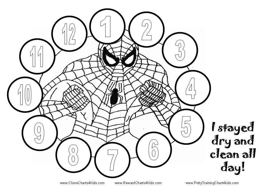 1040x720 Spiderman Potty Training Charts