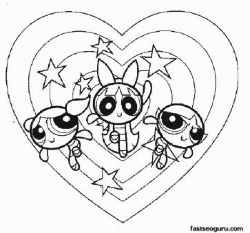 Powder Puff Coloring Pages