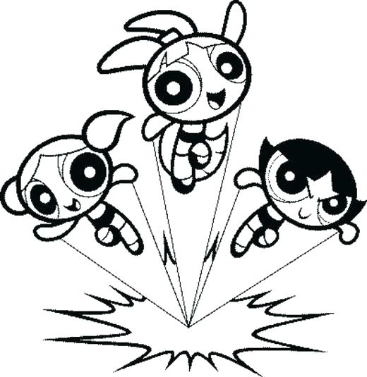 520x535 Powerpuff Girl Coloring Pages Power Puff Girls Coloring Pages