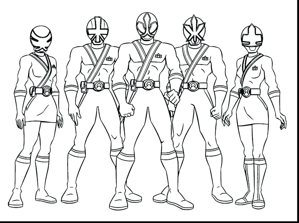 1024x765 Power Ranger Coloring Page