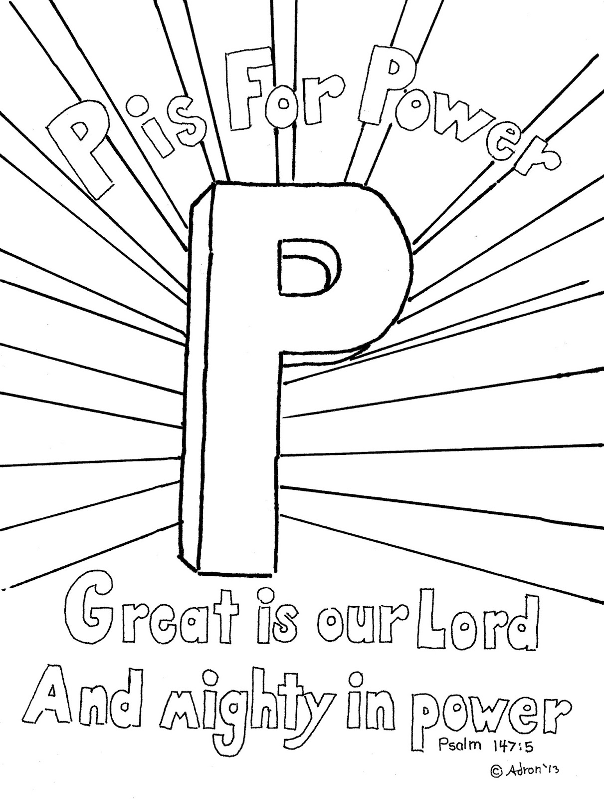 1211x1600 Coloring Pages For Kids By Mr. Adron P Is For Power. Psalm 1475