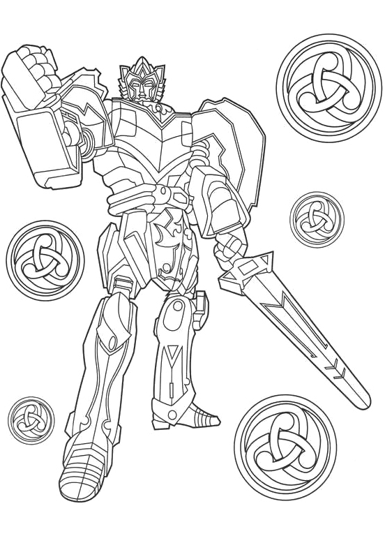 552x778 Power Rangers Megazord Coloring Pages