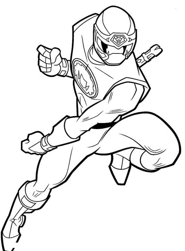 600x815 Power Rangers Ninja Storm Bare Hand Fighting Style Coloring Page
