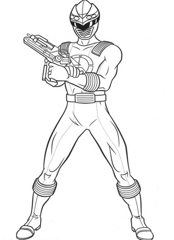 600x826 Power Rangers Ninja Storm Show His Gun Coloring Page Anthony