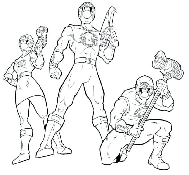 607x561 Power Ranger Color Pages