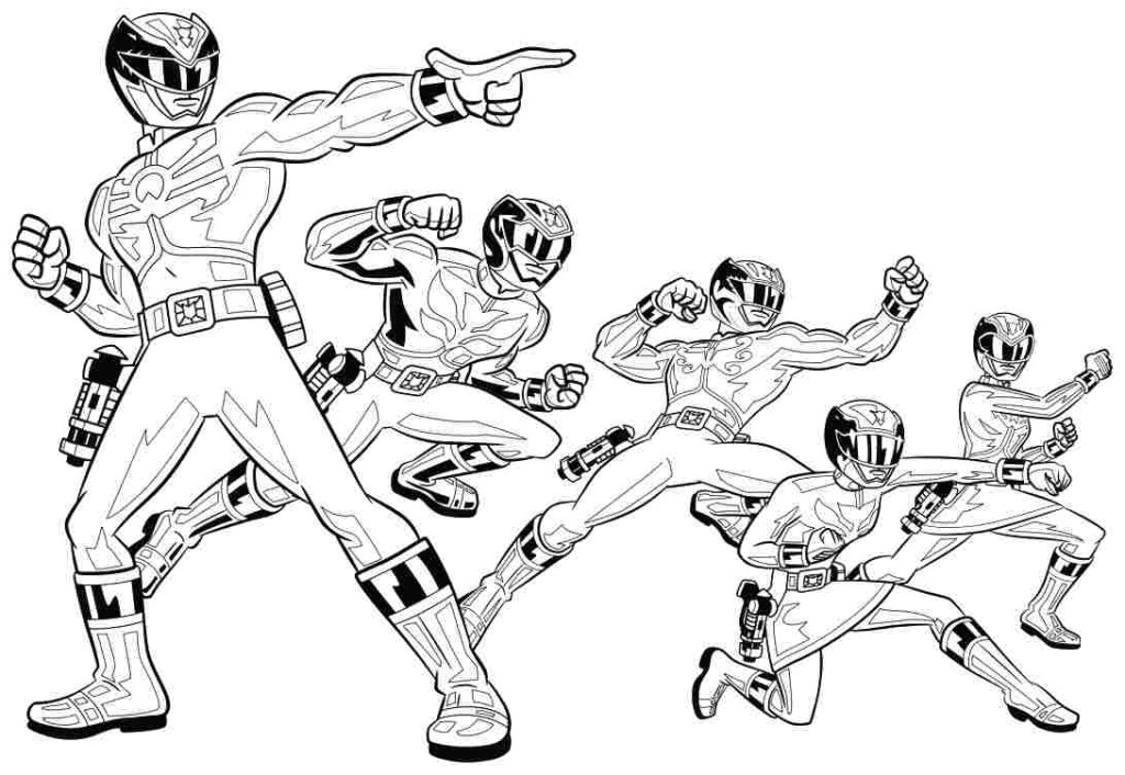 1024x706 Power Rangers Coloring Pages 2017