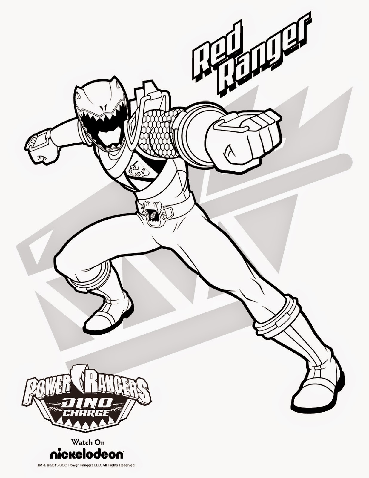 Power Rangers Printables Coloring Pages