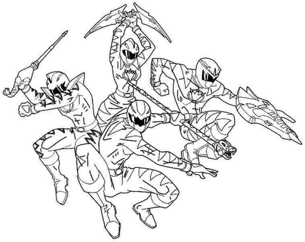 1024x811 Power Rangers Printable Coloring Pages