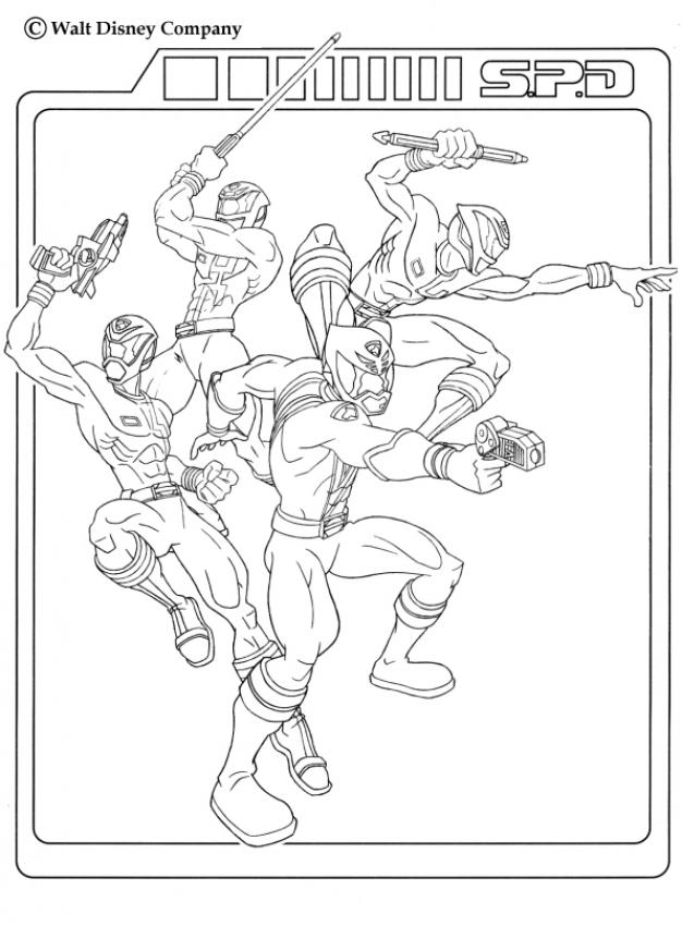 Power Rangers Spd Coloring Pages
