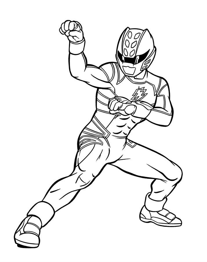 714x900 Blue Power Ranger Jungle Fury Power Rangers Coloring Pages