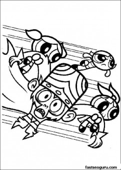 242x338 Powerpuff Girls Bubbles Blossom Buttercup And Mojo Jojo