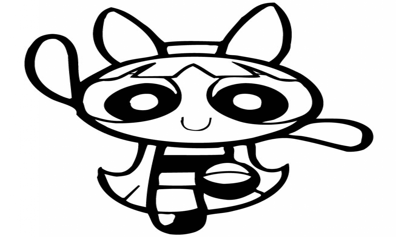 1280x768 Blossom Powerpuff Girls Coloring Pages Dancing Page