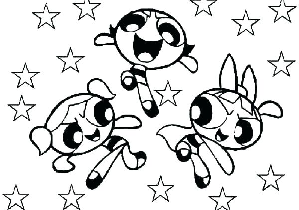 600x423 Powerpuff Coloring Pages Print Girls