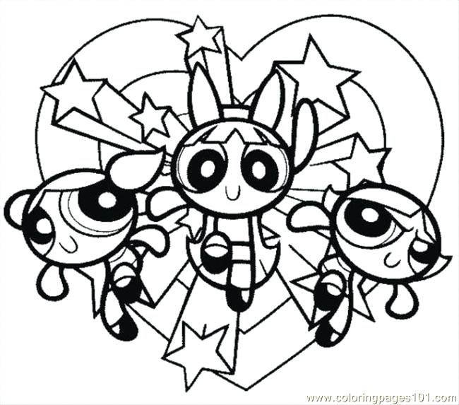 650x573 Buttercup Coloring Pages Girls Bubbles Drawing With Girl Coloring
