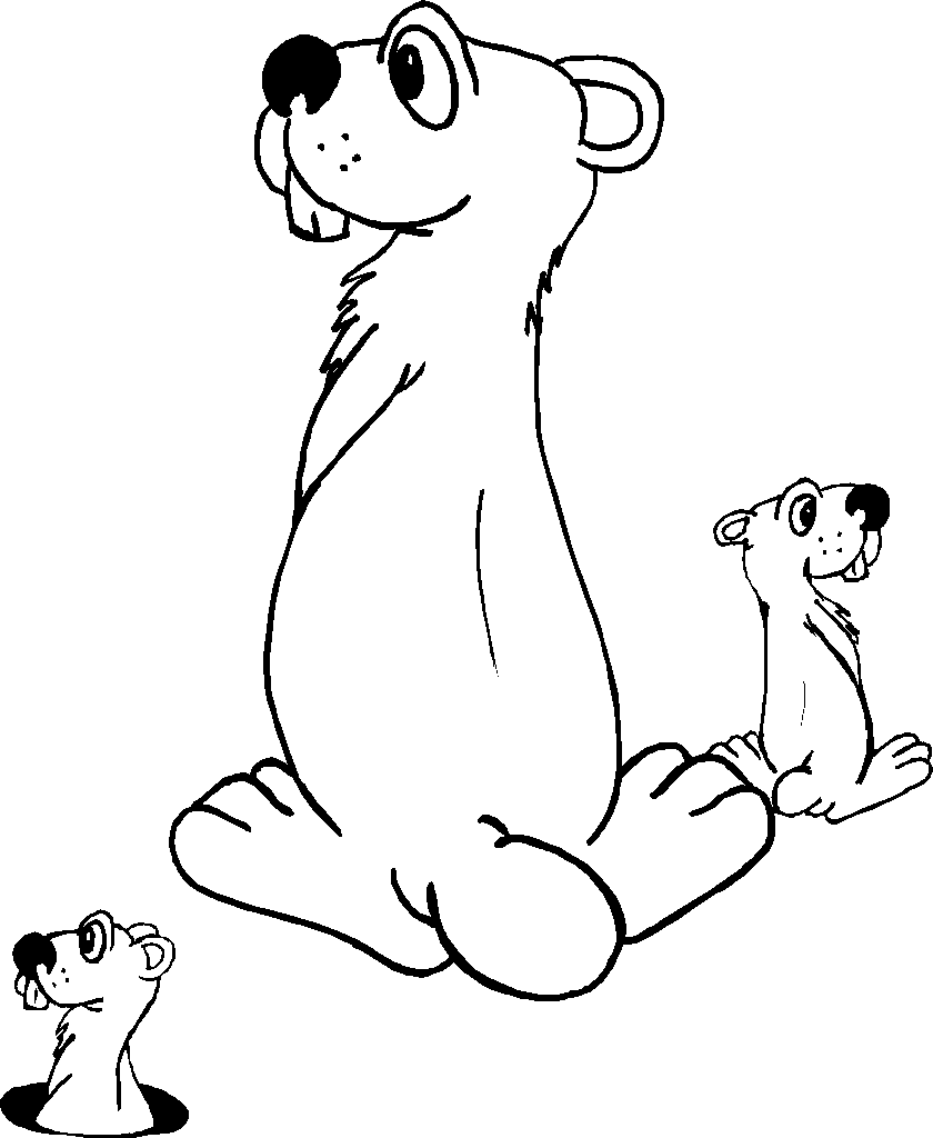 840x1024 Prairie Dog Coloring Page