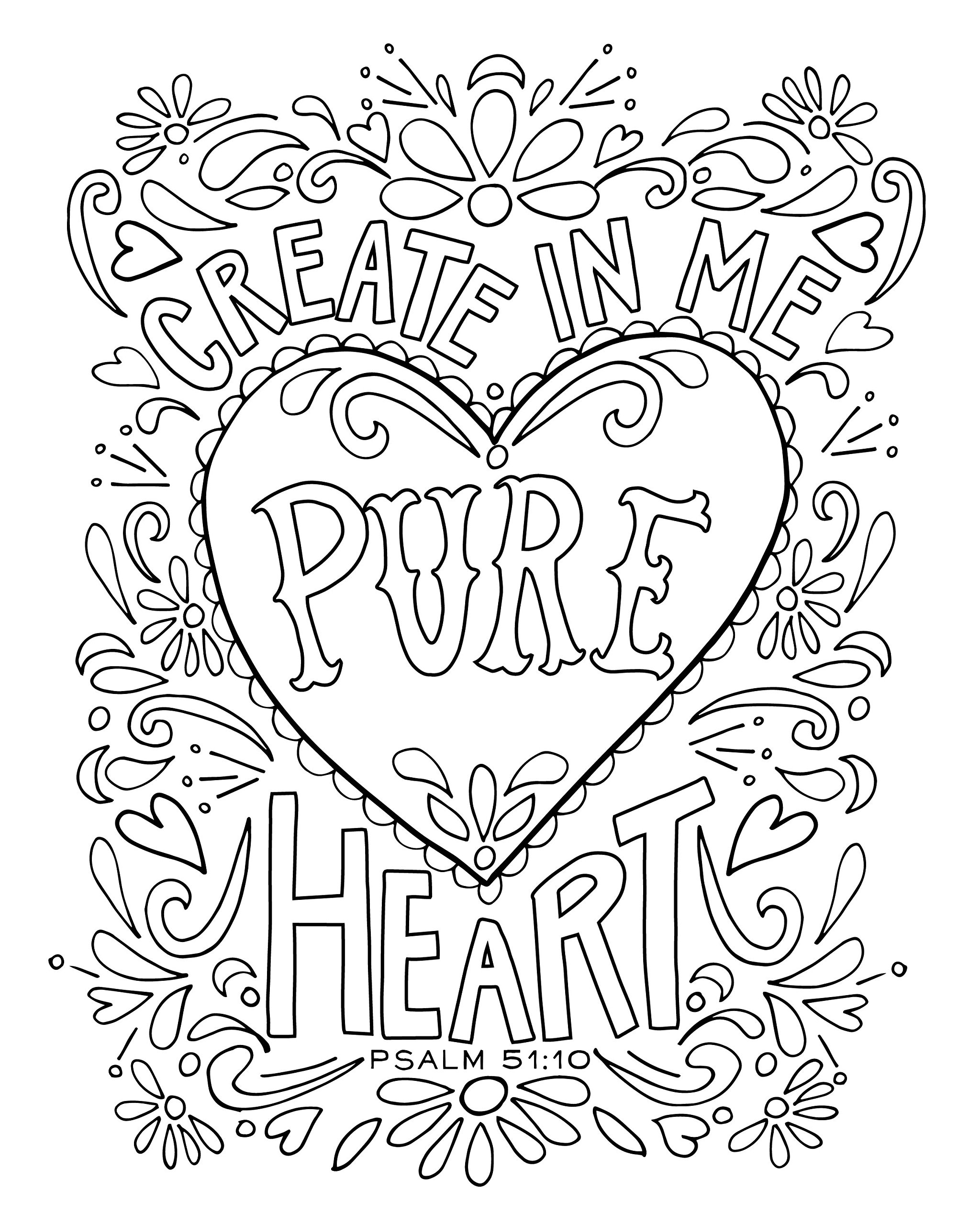 2048x2560 Competitive Psalm 51 Coloring Page Look To Him