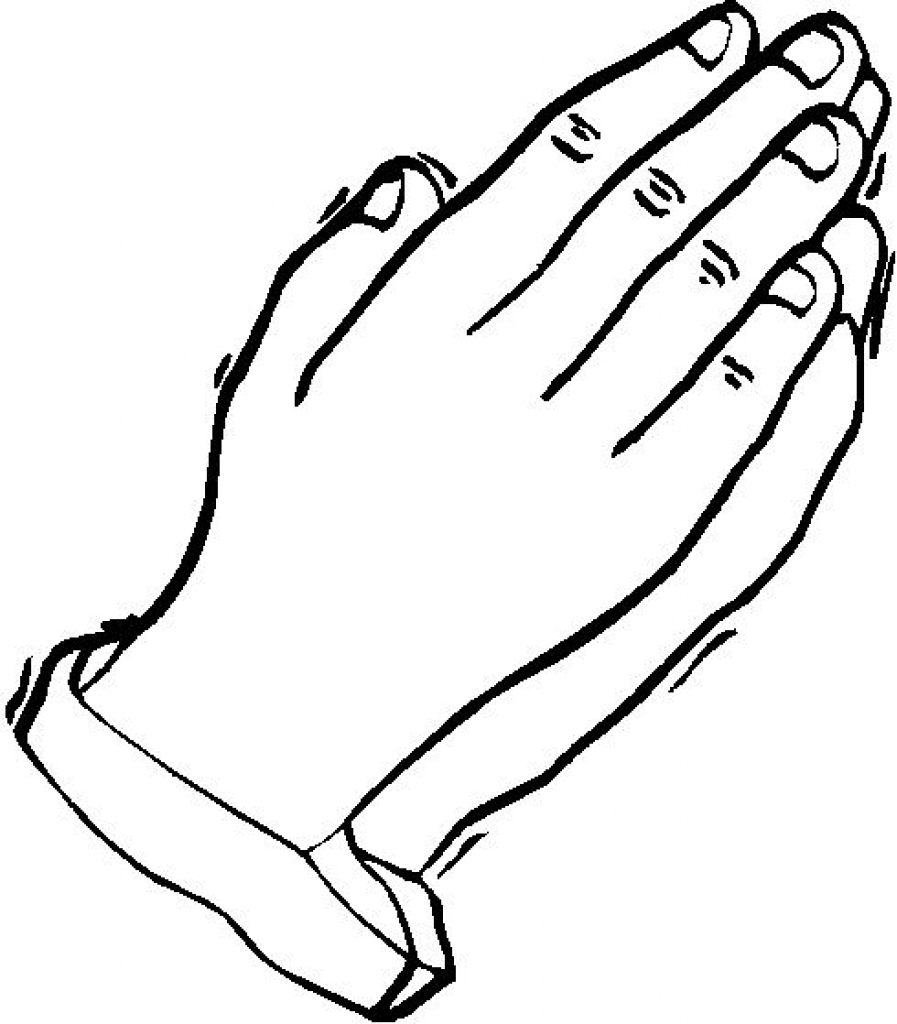 897x1024 Praying Hands Coloring Page Nice 1024x971 Childrens Pages Free