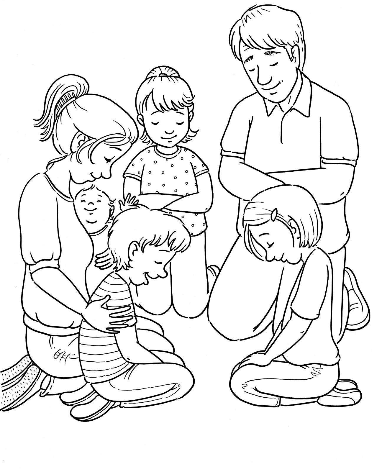 1295x1600 Family Prayer Primary Coloring Pages World Coloring Page