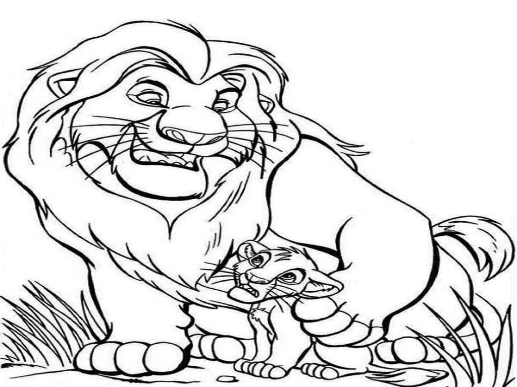 1024x768 Lion King Mufasa Coloring Pages Thanksgiving Panda Grig3o To Print