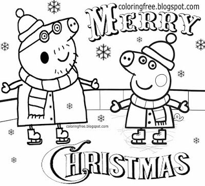 400x363 Cool Fun Skating Playing On The Ice Rink Simple Drawing Peppa Pig