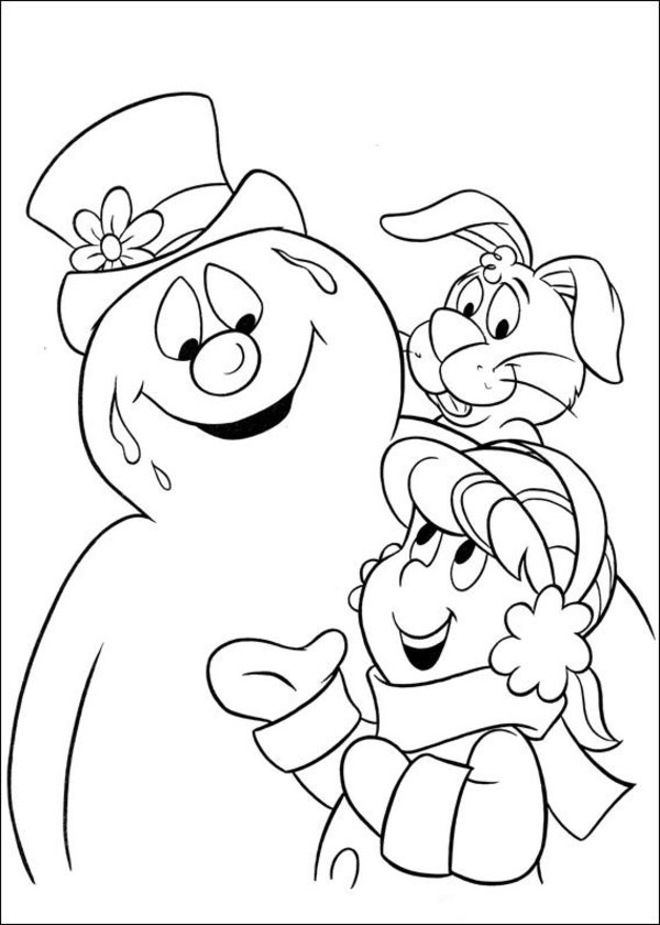 600x840 Frosty The Snowman Christmas Coloring Pages