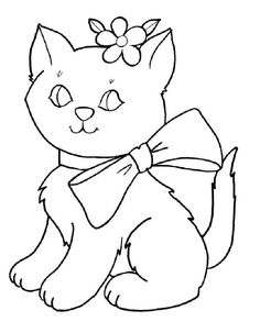 236x303 Pussy Cat Animal Coloring Page For Kids, Animal Coloring Pages