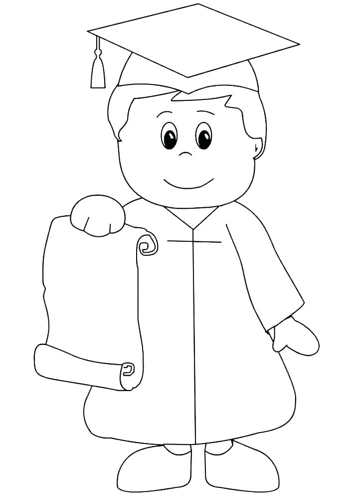 728x995 Graduation Cap Coloring Page Graduation Coloring Pages Preschool