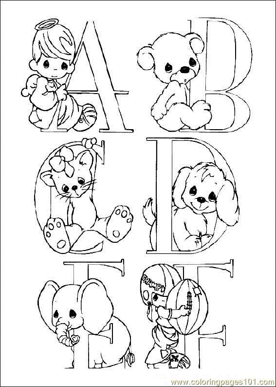 567x794 Precious Moments Alphabet Coloring Pages